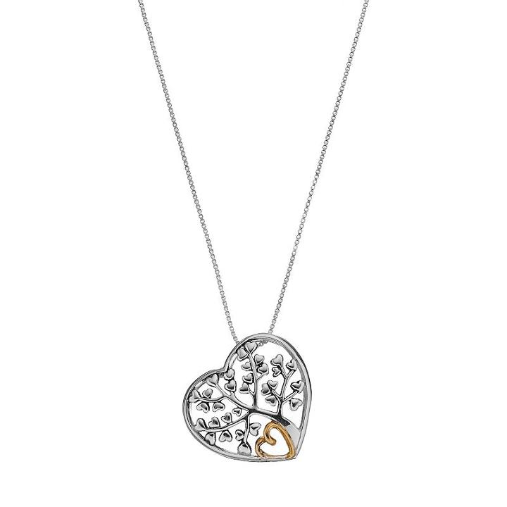 Timeless Sterling Silver Family Tree Heart Pendant, Women's