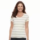 Women's Croft & Barrow&reg; Essential V-neck Tee, Size: Xl, Med Yellow