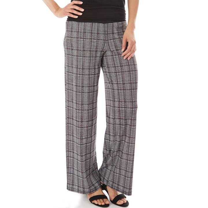 Women's Apt. 9&reg; Print Palazzo Pant, Size: Xs, Black White Menswear