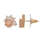Lc Lauren Conrad Cubic Zirconia Stone Cluster Nickel Free Stud Earrings, Women's, Med Pink