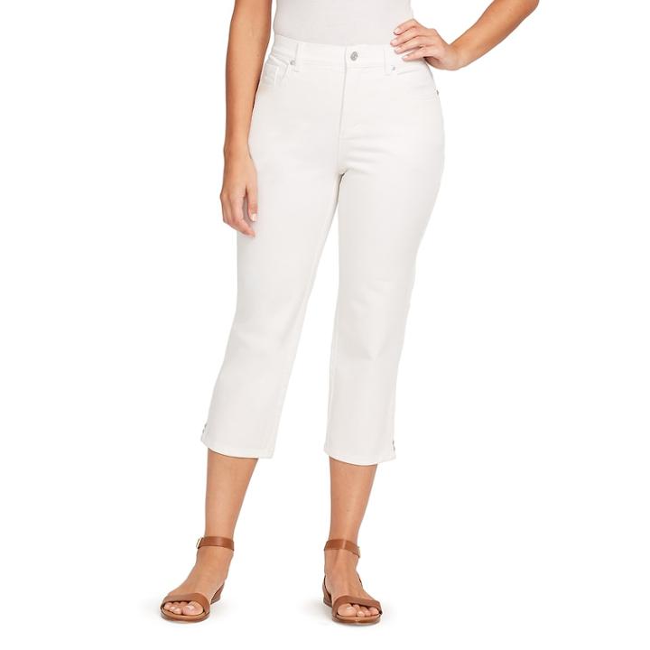 Petite Gloria Vanderbilt Amanda Capris, Women's, Size: 14 Petite, White