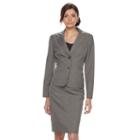 Women's Le Suit Solid Gray Suit Jacket & Pencil Skirt Set, Size: 12, Red/coppr (rust/coppr)
