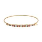 Lc Lauren Conrad Simulated White Opal Bangle Bracelet, Women's, Multicolor