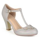 Journee Collection Parley Women's Mary Jane Heels, Girl's, Size: Medium (9), Grey