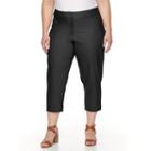 Plus Size Apt. 9&reg; Torie Capri Dress Pants, Women's, Size: 24 W, Black
