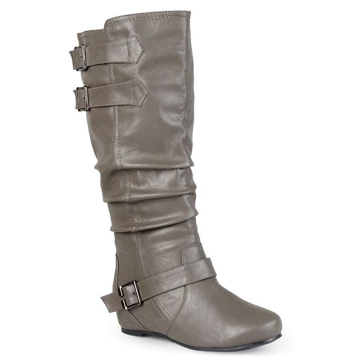 Journee Collection Tiffany Women's Slouch Boots, Girl's, Size: Medium (8), Grey