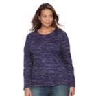 Plus Size Croft & Barrow&reg; Crewneck Long-sleeve Tee, Women's, Size: 3xl, Purple
