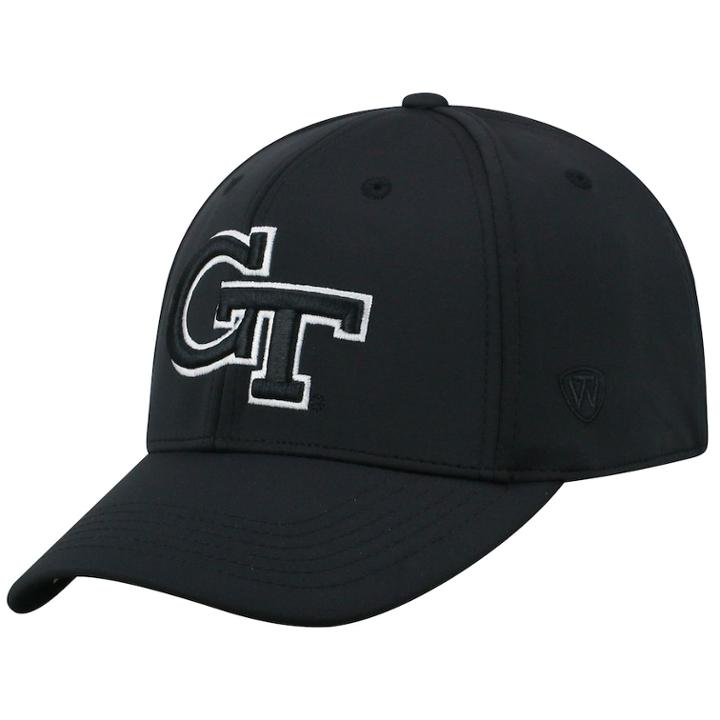 Adult Top Of The World Georgia Tech Yellow Jackets Tension Cap, Men's, Black