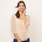 Women's Lc Lauren Conrad Swiss Dot Pintuck Top, Size: Small, White Oth