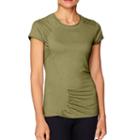 Women's Shape Active S-curve Scoopneck Workout Tee, Size: Small, Dark Green
