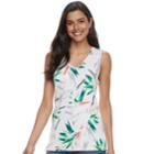 Women's Apt. 9&reg; Lace-up Tank, Size: Xs, White