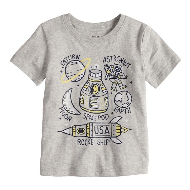 Toddler Boy Jumping Beans&reg; Space Softest Graphic Tee, Size: 2t, Light Grey