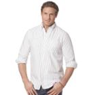 Big & Tall Chaps Bar Striped Button-down Shirt, Men's, Size: 3xb, White