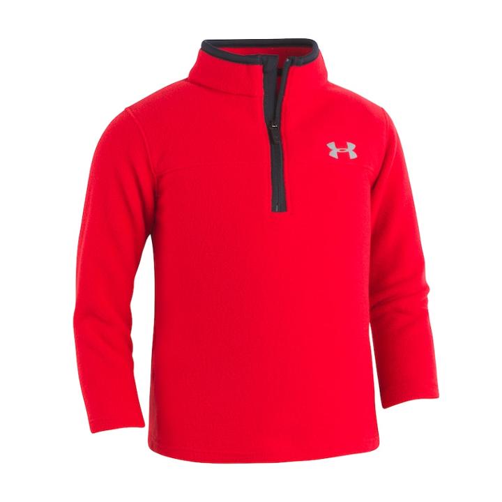 Boys 4-7 Under Armour 1/4-zip Pullover Fleece Top, Size: 4, Red