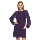 Women's Expo Beaded Shift Dress, Size: 18, Drk Purple