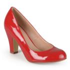 Journee Collection Wanda Women's Faux-patent High Heels, Girl's, Size: 6.5, Red