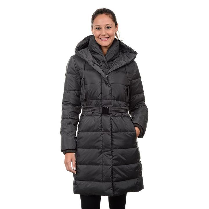 Women's Fleet Street Belted Down Jacket, Size: Xl, Grey