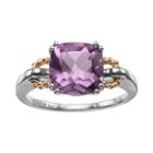 Amethyst Sterling Silver And 18k Gold Over Silver Ring, Women's, Size: 6, Purple