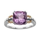 Amethyst Sterling Silver And 18k Gold Over Silver Ring, Women's, Size: 6, Purple