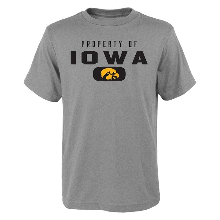 Boys 4-18 Iowa Hawkeyes Property Of Tee, Size: 12-14, Grey