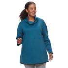 Plus Size Tek Gear&reg; Fleece Funnel Neck Pullover Top, Women's, Size: 3xl, Turquoise/blue (turq/aqua)