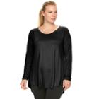 Plus Size Gaiam Reflect Hi-low Tee, Women's, Size: 1xl, Black
