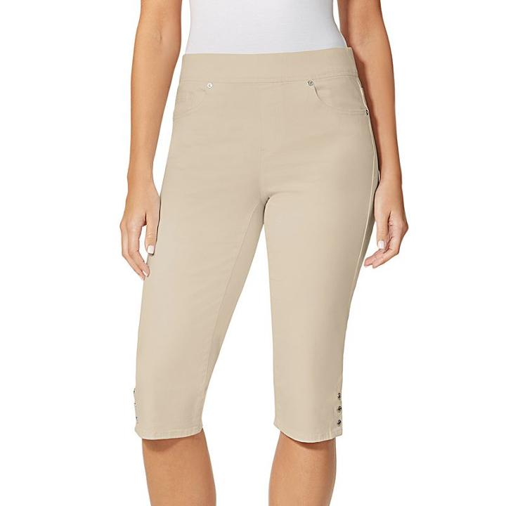 Women's Gloria Vanderbilt Avery Skimmer Pants, Size: 12, Lt Brown