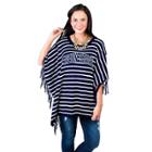 Women's Gameday Couture Penn State Nittany Lions Fringed Poncho, Size: Medium/large, Grey (charcoal)