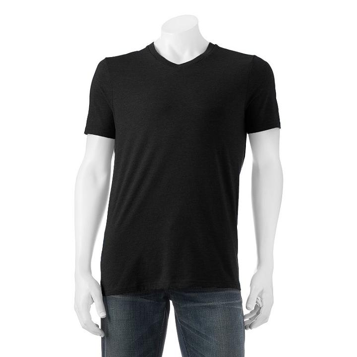 Men's Urban Pipeline&reg; Ultimate V-neck Fashion Tee, Size: Xxl, Black
