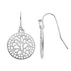 Lc Lauren Conrad Openwork Disc Drop Earrings, Women's, Silver