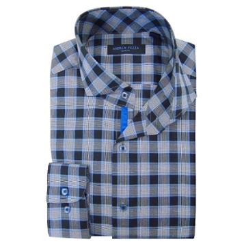 Men's Andrew Fezza Slim-fit Comfort Flex Collar Dress Shirt, Size: 17.5, Blue Other