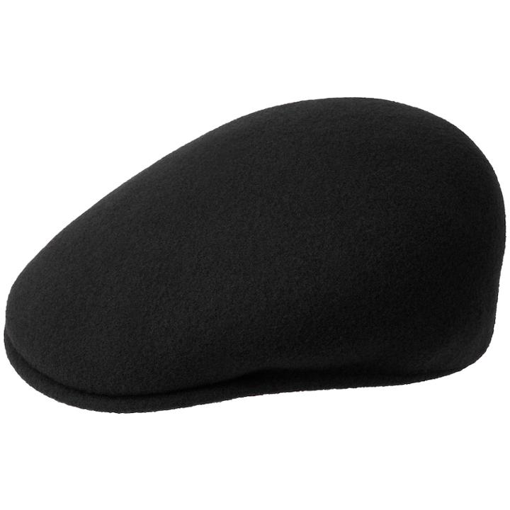 Men's Kangol 504 Wool Flat Ivy Cap, Size: Small, Black