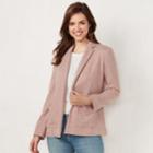 Women's Lc Lauren Conrad Cozy Open-front Blazer, Size: Small, Med Pink