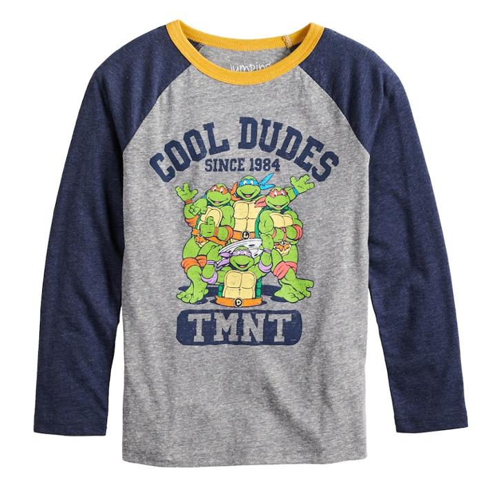 Boys 4-12 Jumping Beans&reg; Retro Tmnt Cool Dudes Raglan Graphic Tee, Size: 4, Grey