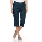 Women's Croft & Barrow&reg; Polished Capris, Size: Small, Blue