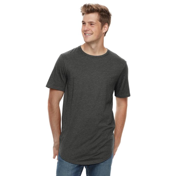 Men's Urban Pipeline&reg; Longline Tee, Size: Medium, Dark Grey