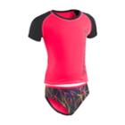 Girls 7-16 Under Armour Prism Rashguard & Bottoms Swimsuit Set, Size: 14, Brt Pink