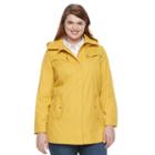 Plus Size Weathercast Hooded Quilted Jacket, Women's, Size: 1xl, Yellow