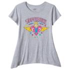 Girls Plus Size Dc Comics Super Hero Girls Supergirl Sharkbite Hem Graphic Tee, Size: Xxl Plus, Med Grey