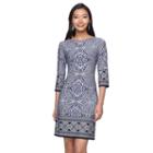Petite Suite 7 Mosaic Shift Dress, Women's, Size: 8 Petite, Blue Other