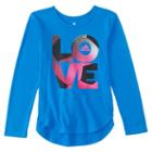 Girls 4-6x Adidas Love Soccer High-low Tee, Size: 4, Dark Blue
