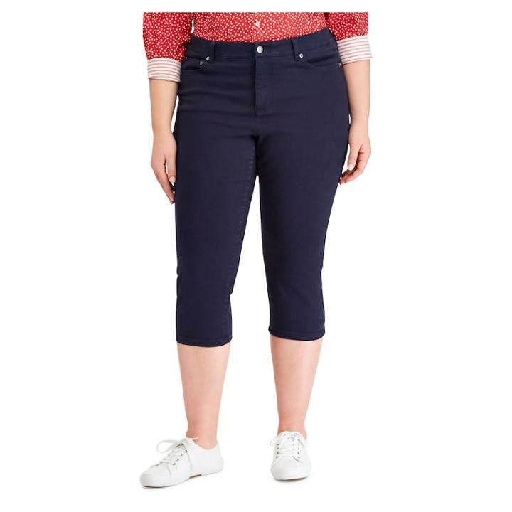 Plus Size Chaps Skinny Capris, Women's, Size: 20 W, Blue