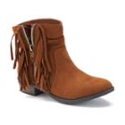 Mudd&reg; Girls' Fringe Boots, Girl's, Size: 3, Brown