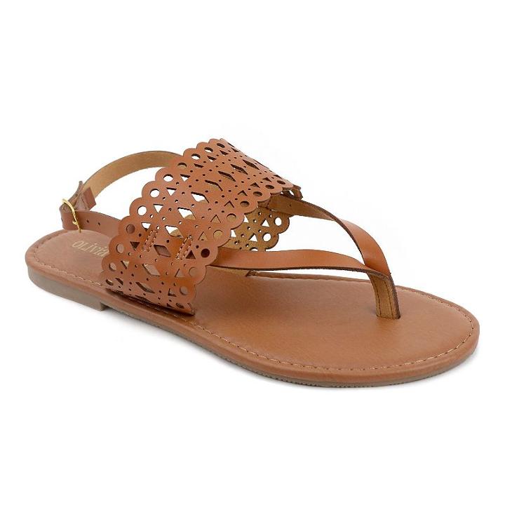 Olivia Miller Damara Women's Sandals, Girl's, Size: 6, Med Brown