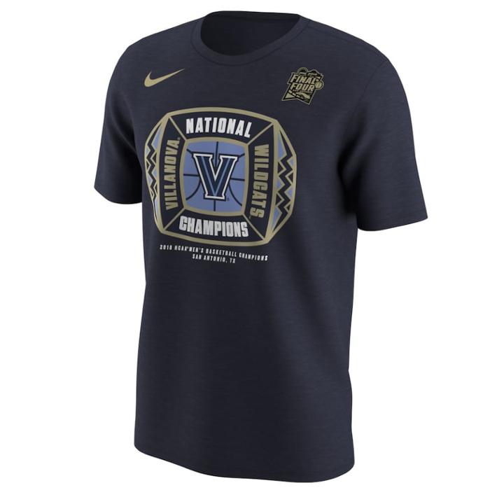 Men's Nike Villanova Wildcats 2018 National Champions Locker Room Tee, Size: Xxl, Blue (navy)