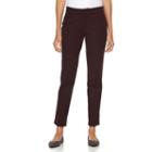 Women's Croft & Barrow&reg; Power Stretch Straight-leg Twill Pants, Size: 16 Short, Purple