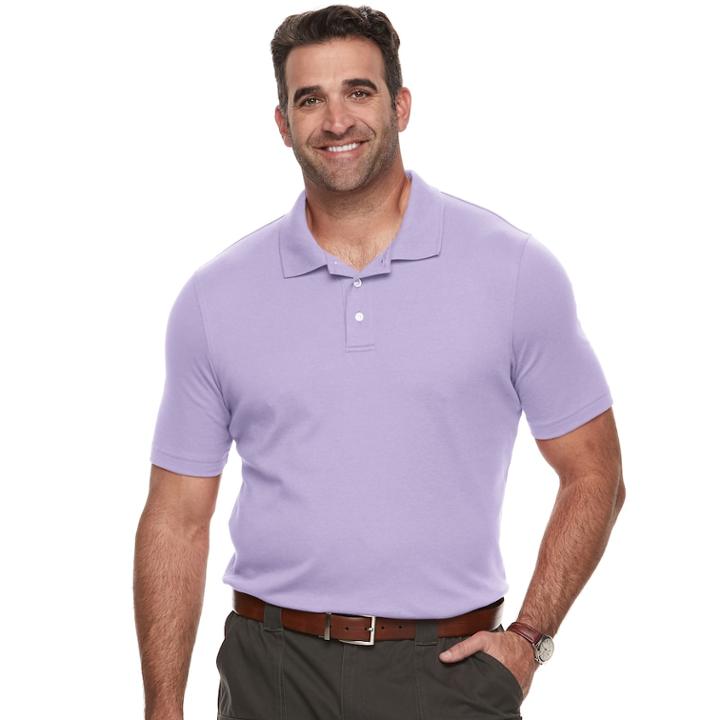 Big & Tall Croft & Barrow&reg; Classic-fit Easy-care Interlock Polo, Men's, Size: Xl Tall, Brt Purple