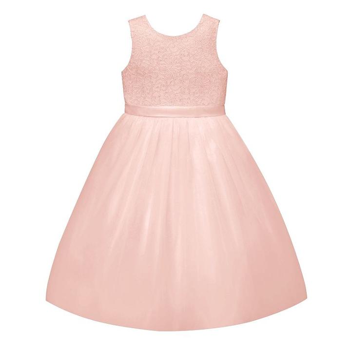 Girls 7-12 American Princess Lace Bodice & Tulle Skirt Dress, Girl's, Size: 8, Orange Oth