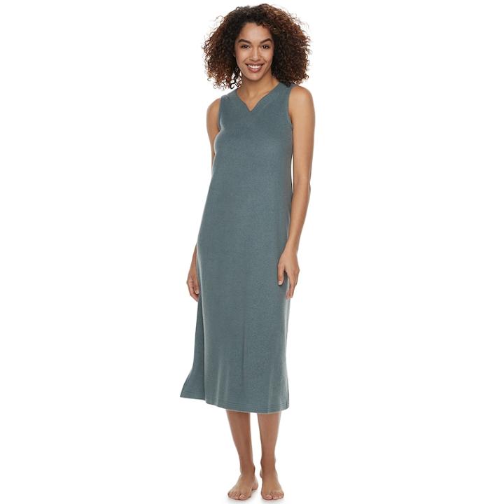 Women's Sonoma Goods For Life&trade; French Terry Lounge Dress, Size: Medium, Dark Blue