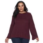 Plus Size Apt. 9&reg; Bell Sleeve Top, Women's, Size: 3xl, Red